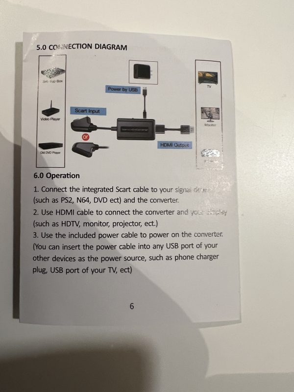 Scart naar HDMI converterkabel (4:3 & 16:9) CET - Afbeelding 2
