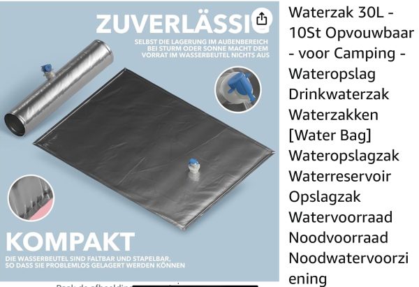 Waterzak 30 liter (10 stuks in doos) JM expertline - Afbeelding 3