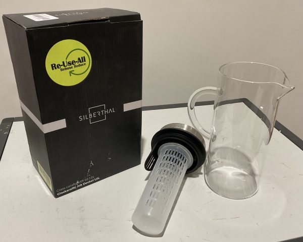 Glazen karaf met deksel Silberthal - Afbeelding 2