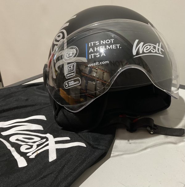 Motorhelm Jethelm Westt Zwart Maat L