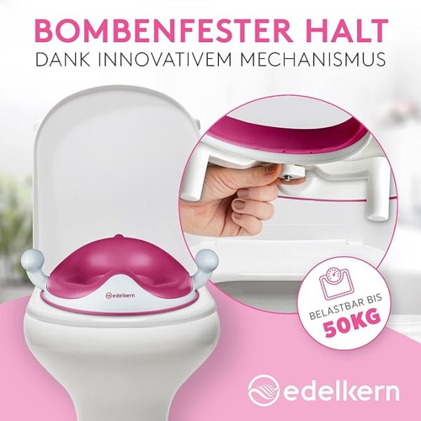 Toiletbril verkleiner Edelkern (Rose/wit) - Afbeelding 4