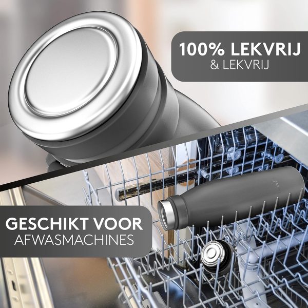 Waterfles RVS Vezato (grijs) - Afbeelding 4