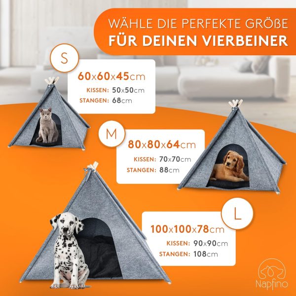 Honden en katten tent (tipi) Napfino Maat L - Afbeelding 4